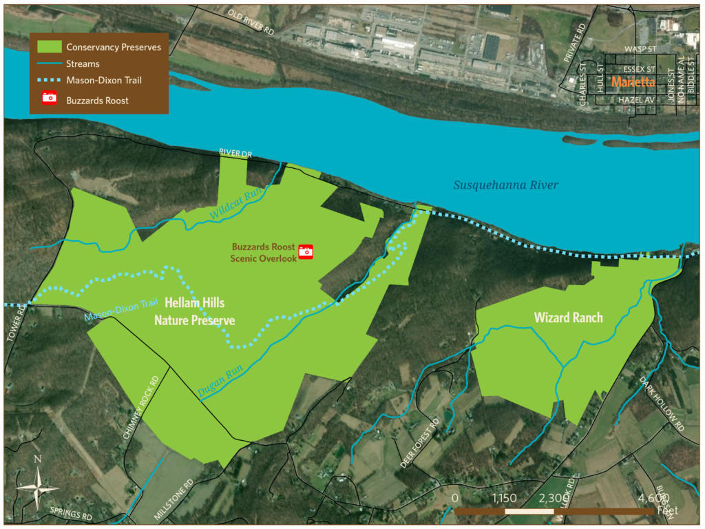Hellam Hills Conservation Area Map